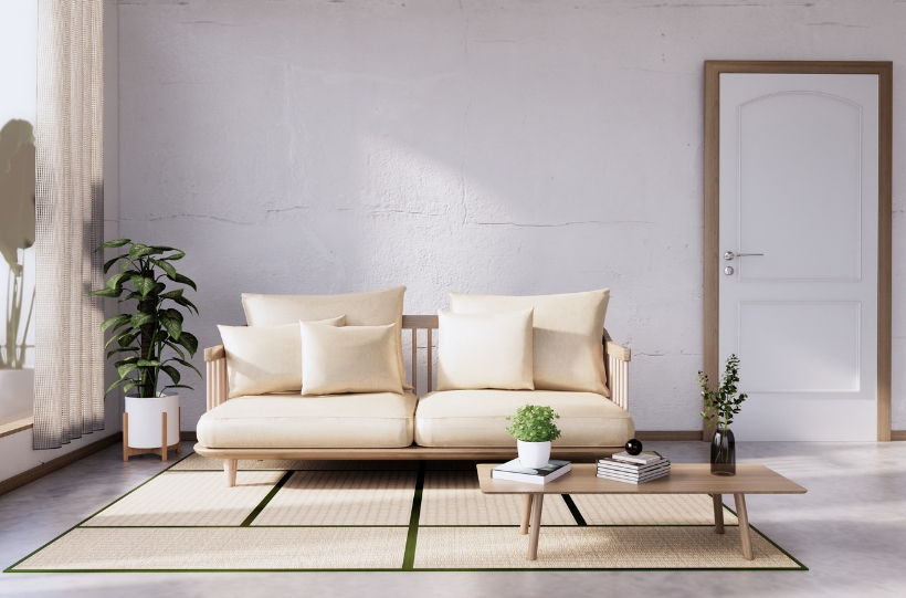 Vintage wooden furniture in a sunlit dining area